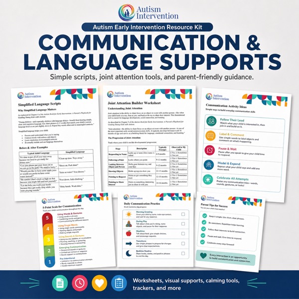 Communication and language support worksheets