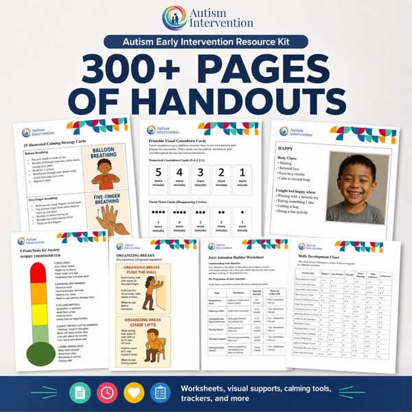 Autism Early Intervention Resource Kit — 300+ pages of handouts